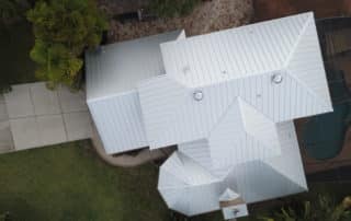 Drone Shot of Metal Roof 01